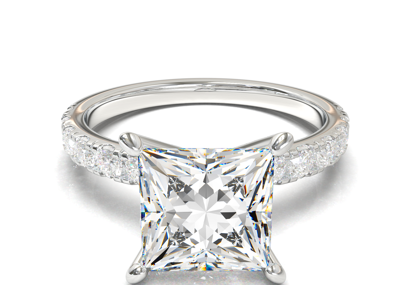 Montura Pavé 0.03 Oro Blanco