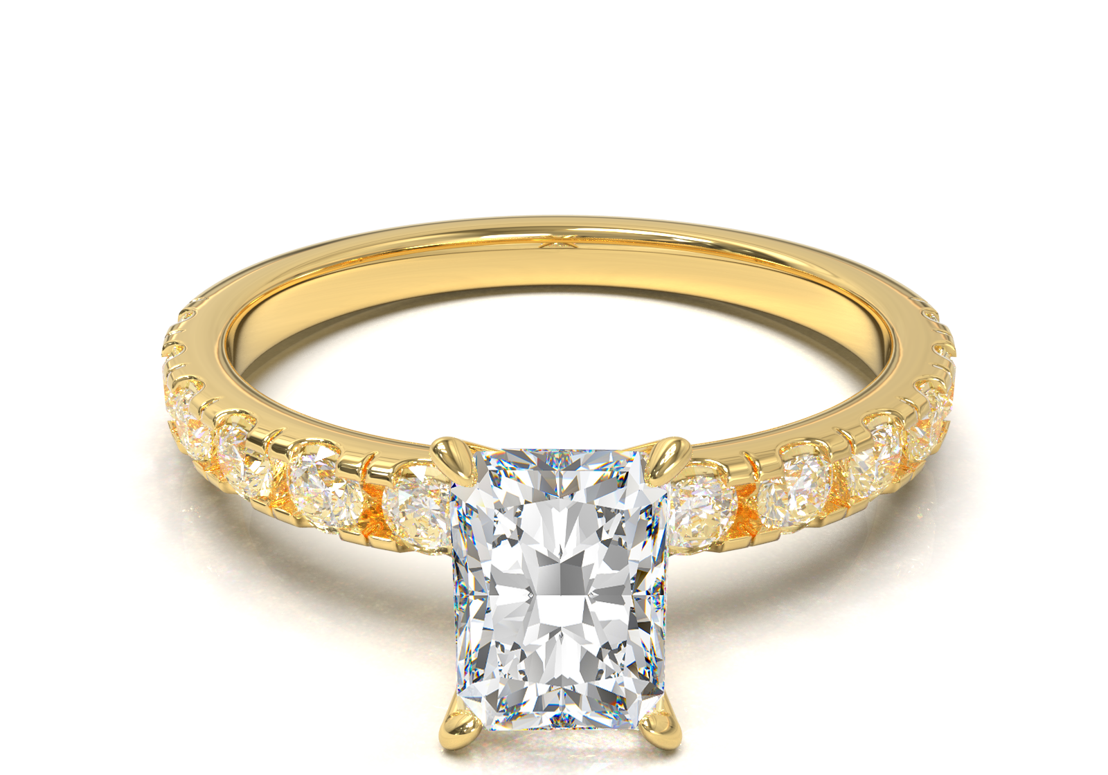 Montura Pavé 0.03 Oro Amarillo