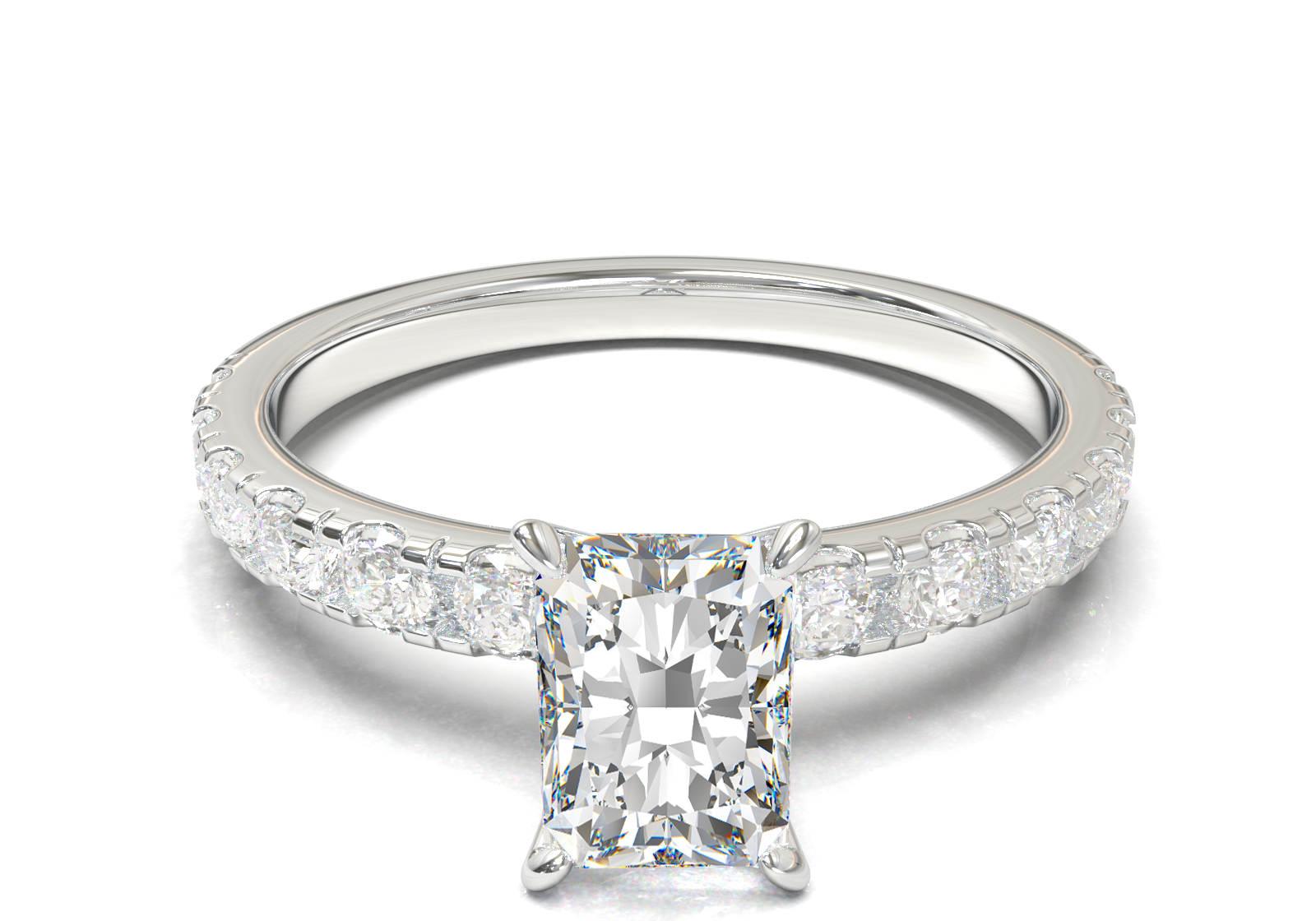 Montura Pavé 0.03 Oro Blanco