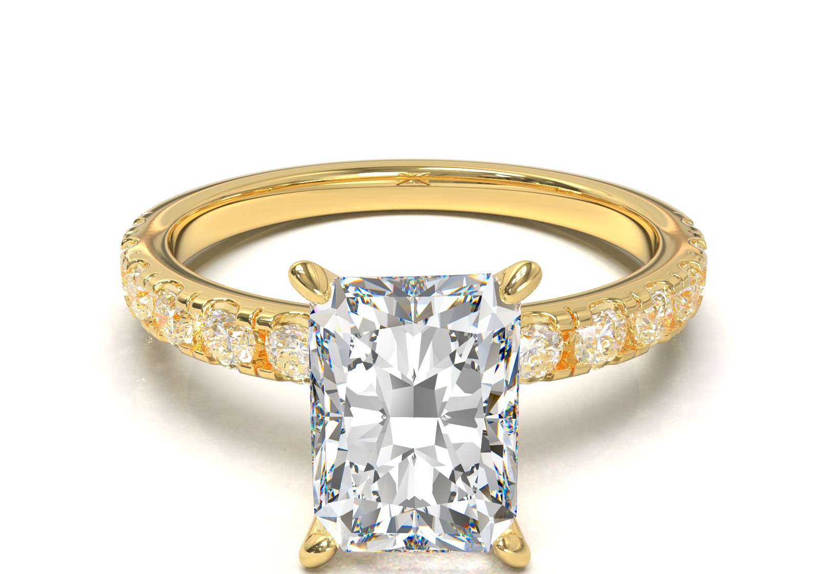 Montura Pavé 0.03 Oro Amarillo