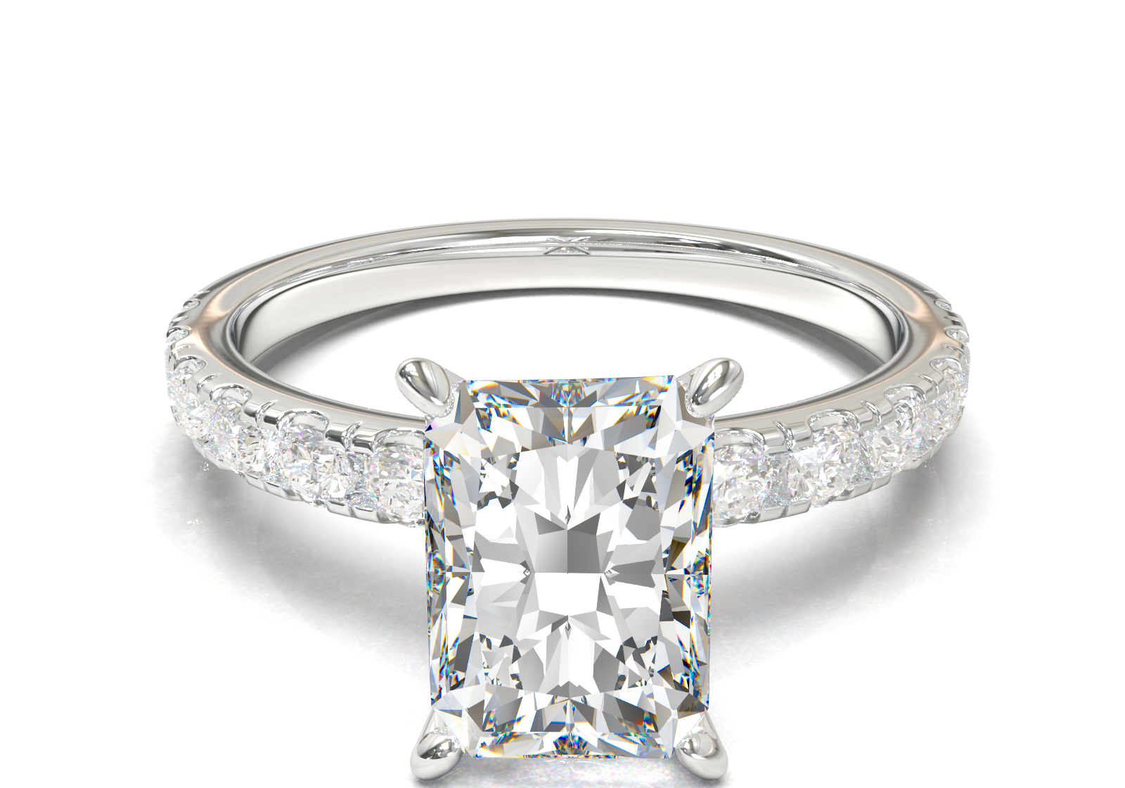 Montura Pavé 0.03 Oro Blanco