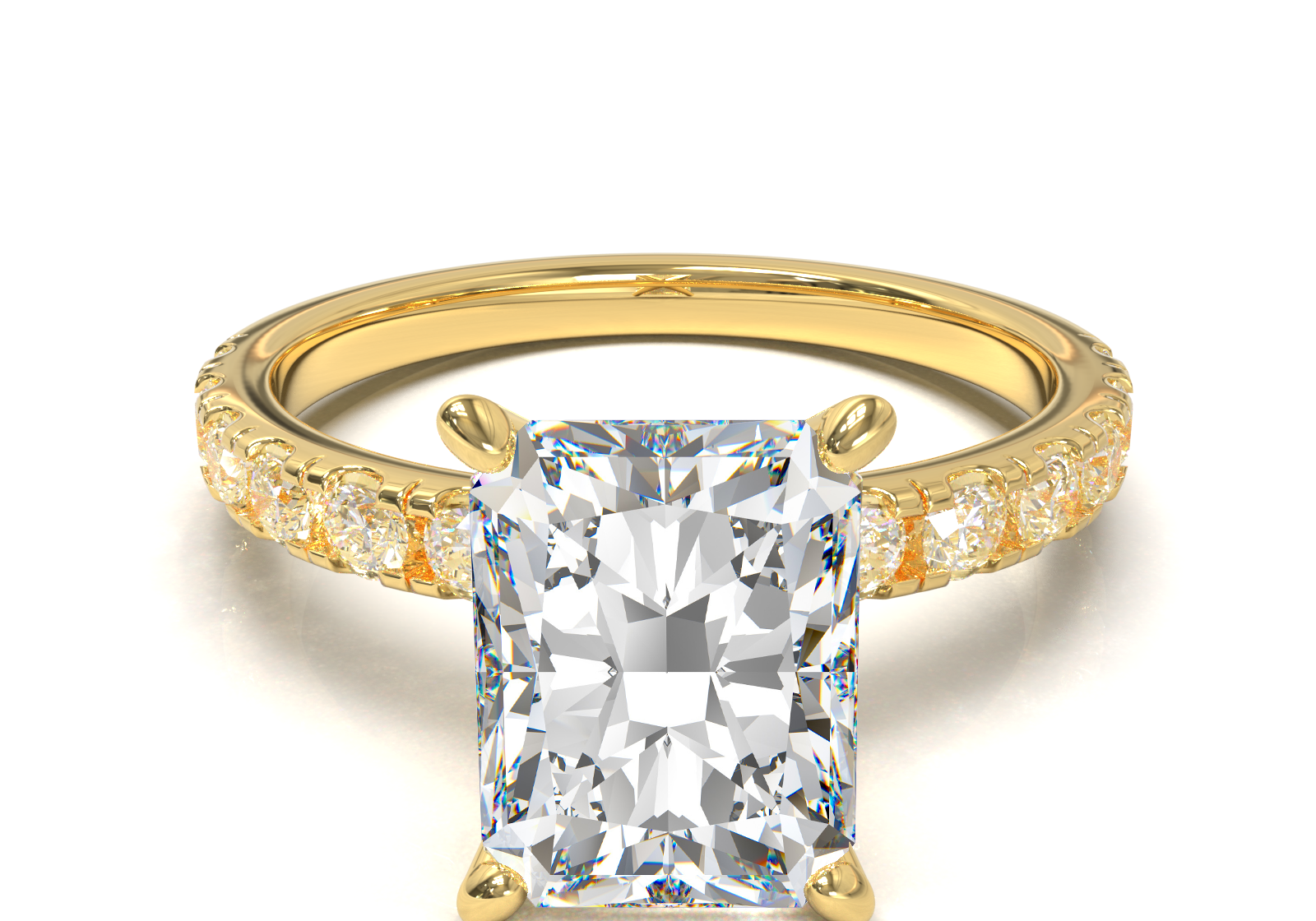 Montura Pavé 0.03 Oro Amarillo