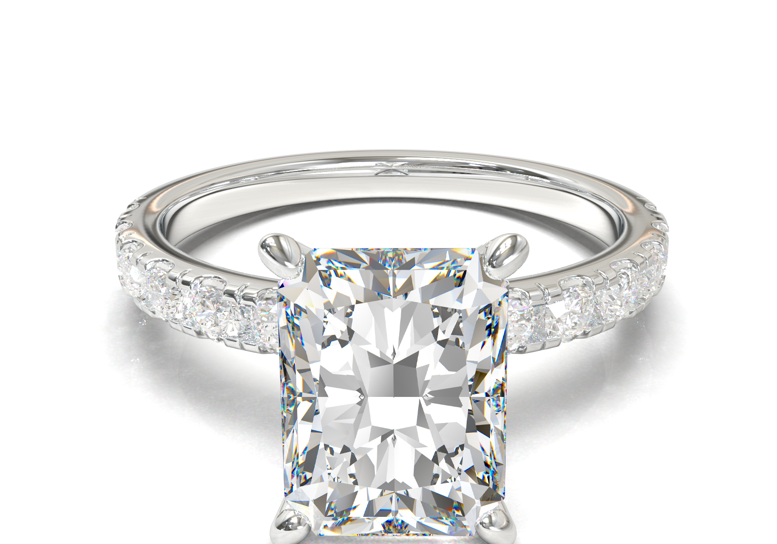 Montura Pavé 0.03 Oro Blanco