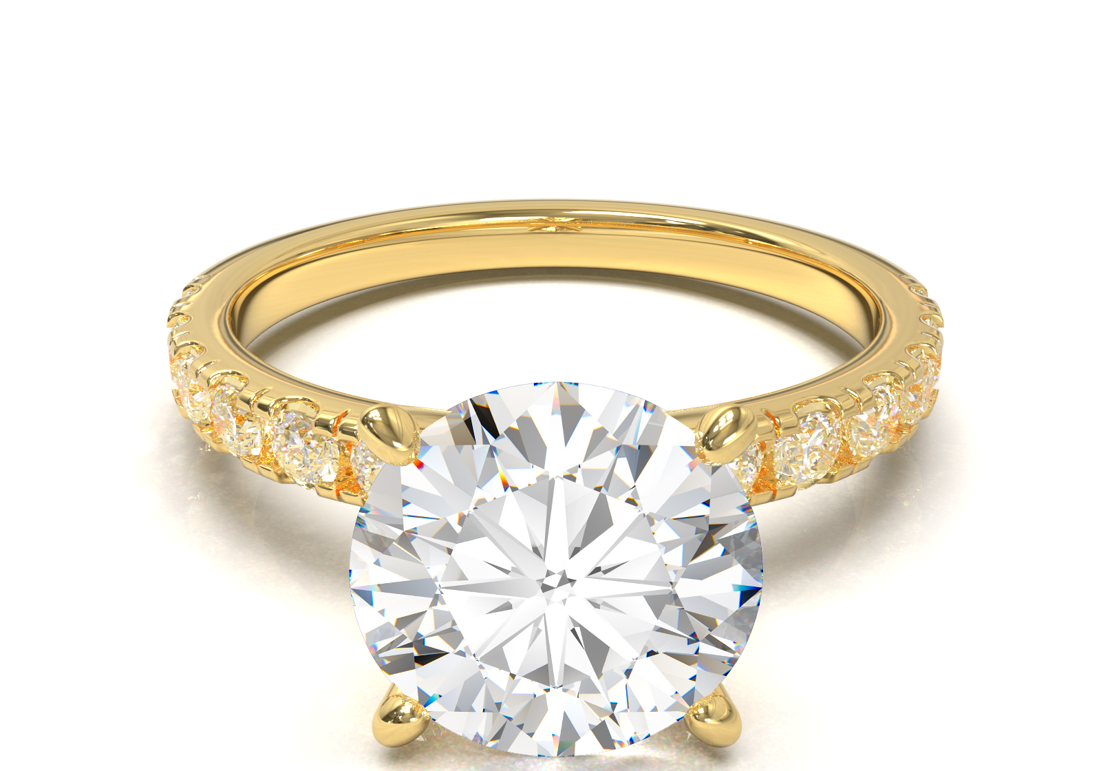 Montura Pavé 0.03 Oro Amarillo