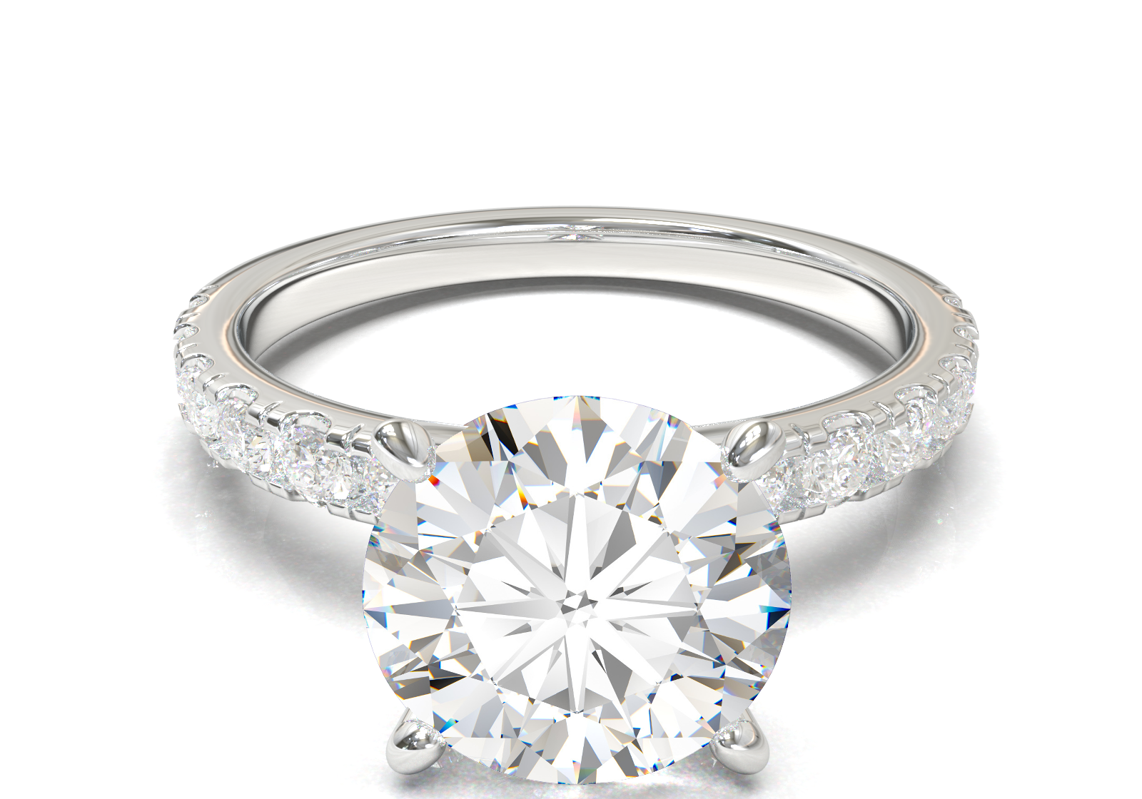 Montura Pavé 0.03 Oro Blanco