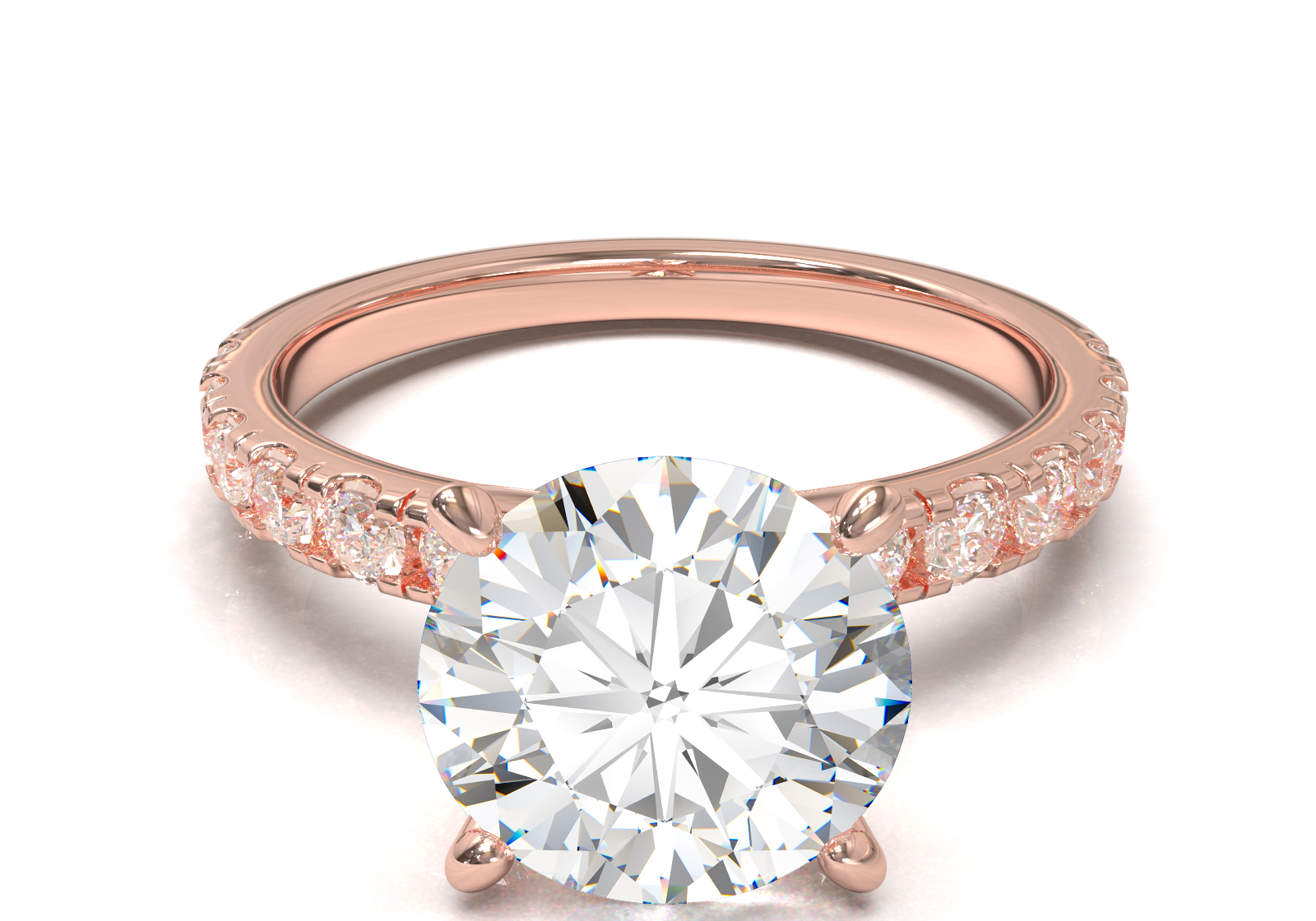 Montura Pavé 0.03 Oro Rosa