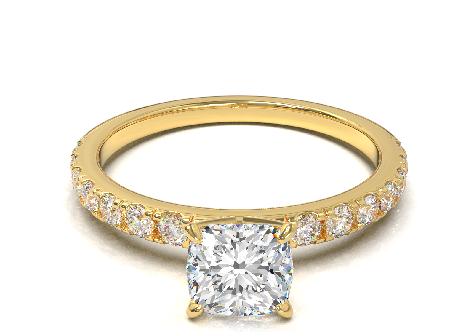 Montura Pavé 0.02 Oro Amarillo