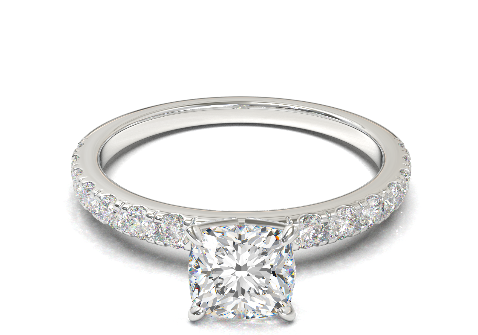 Montura Pavé 0.02 Oro Blanco