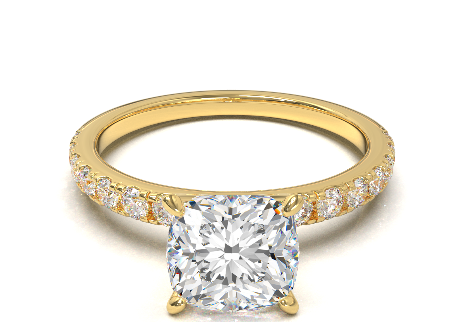 Montura Pavé 0.02 Oro Amarillo