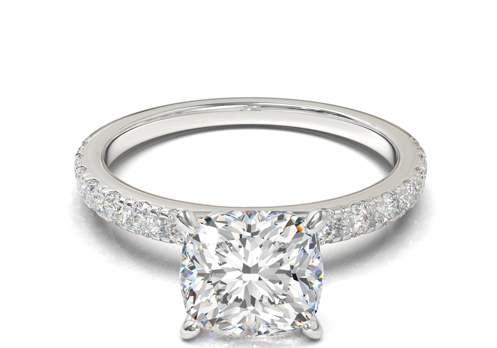 Montura Pavé 0.02 Oro Blanco