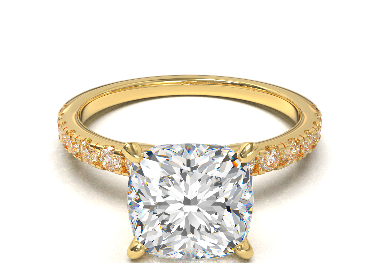 Montura Pavé 0.02 Oro Amarillo