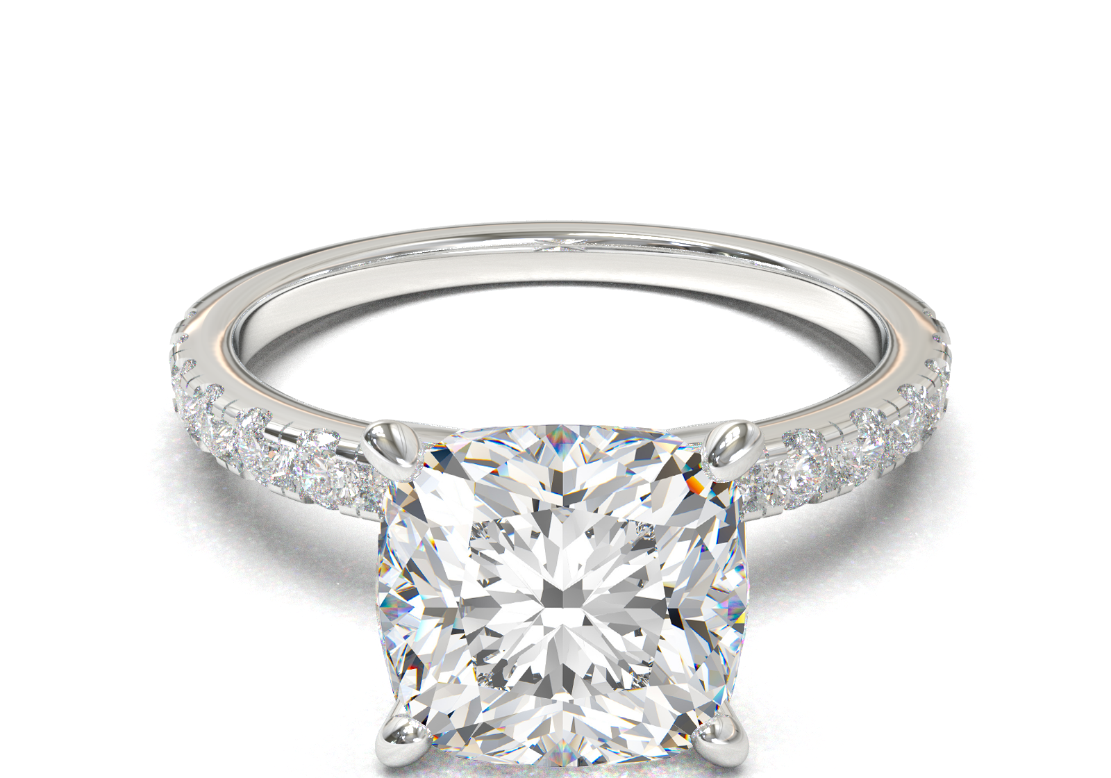 Montura Pavé 0.02 Oro Blanco