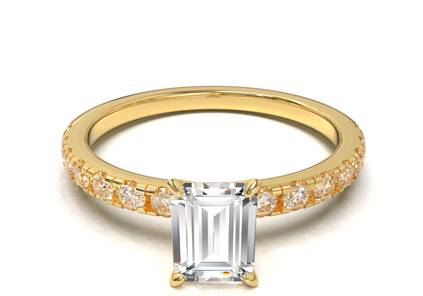 Montura Pavé 0.02 Oro Amarillo