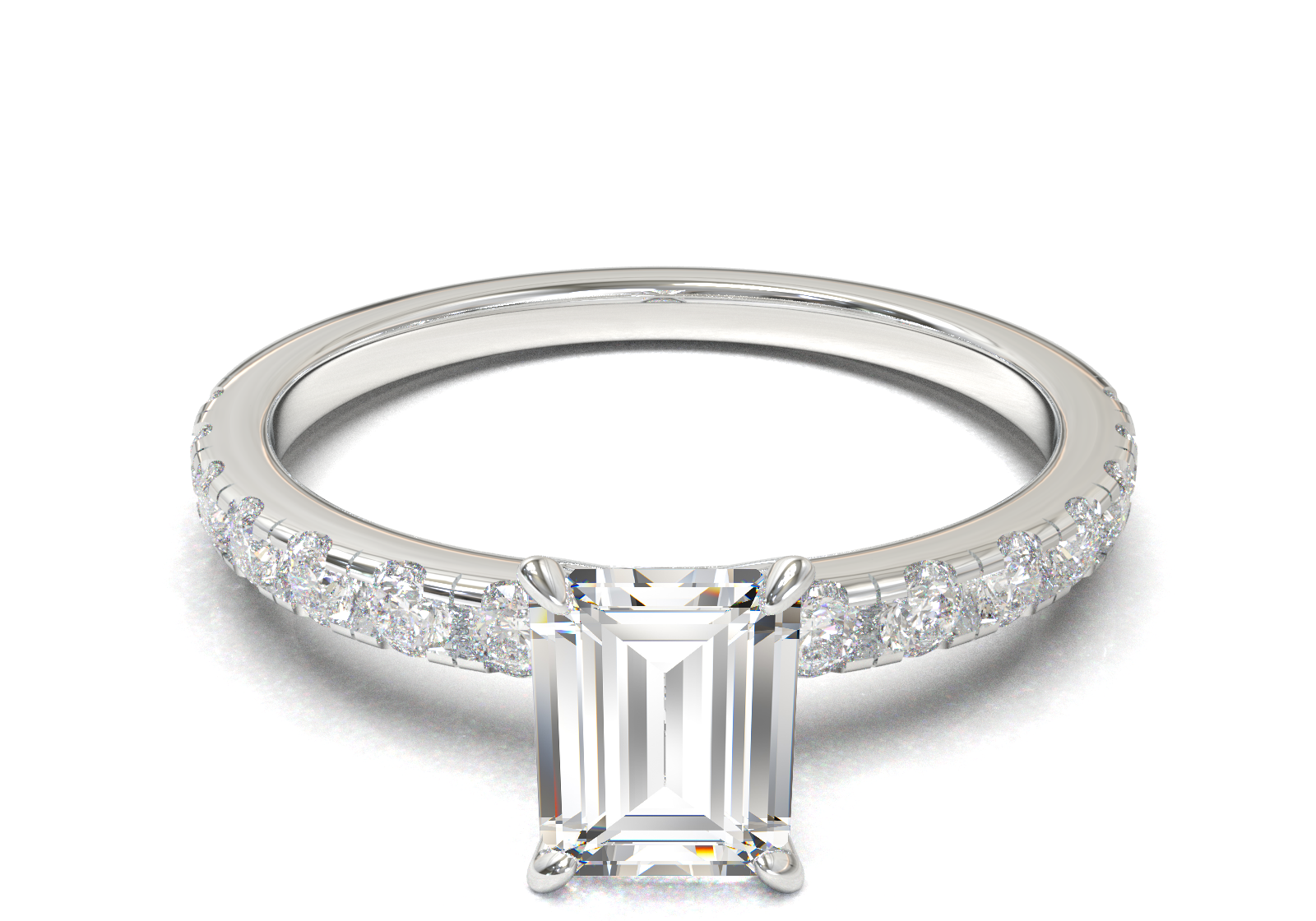 Montura Pavé 0.02 Oro Blanco