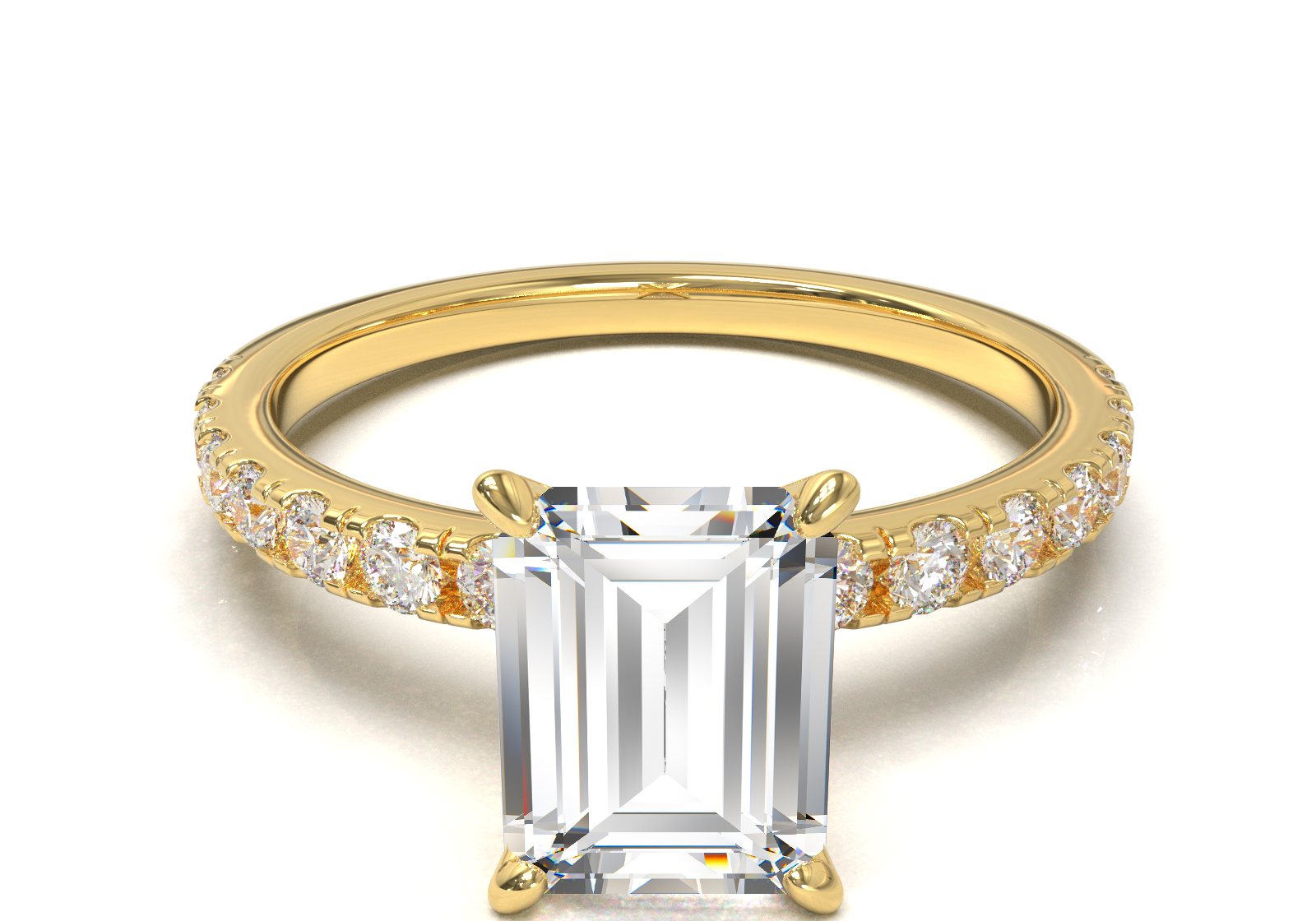 Montura Pavé 0.02 Oro Amarillo