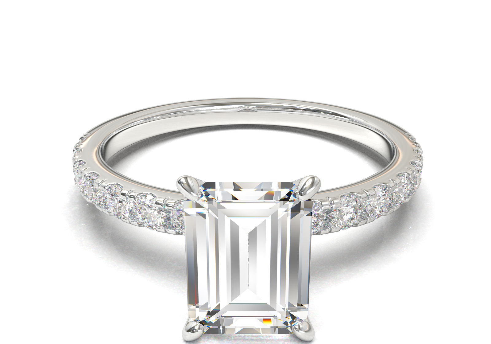 Montura Pavé 0.02 Oro Blanco