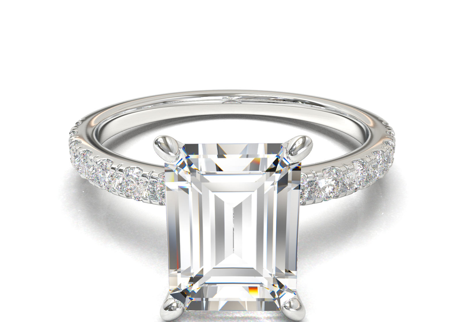 Montura Pavé 0.02 Oro Blanco