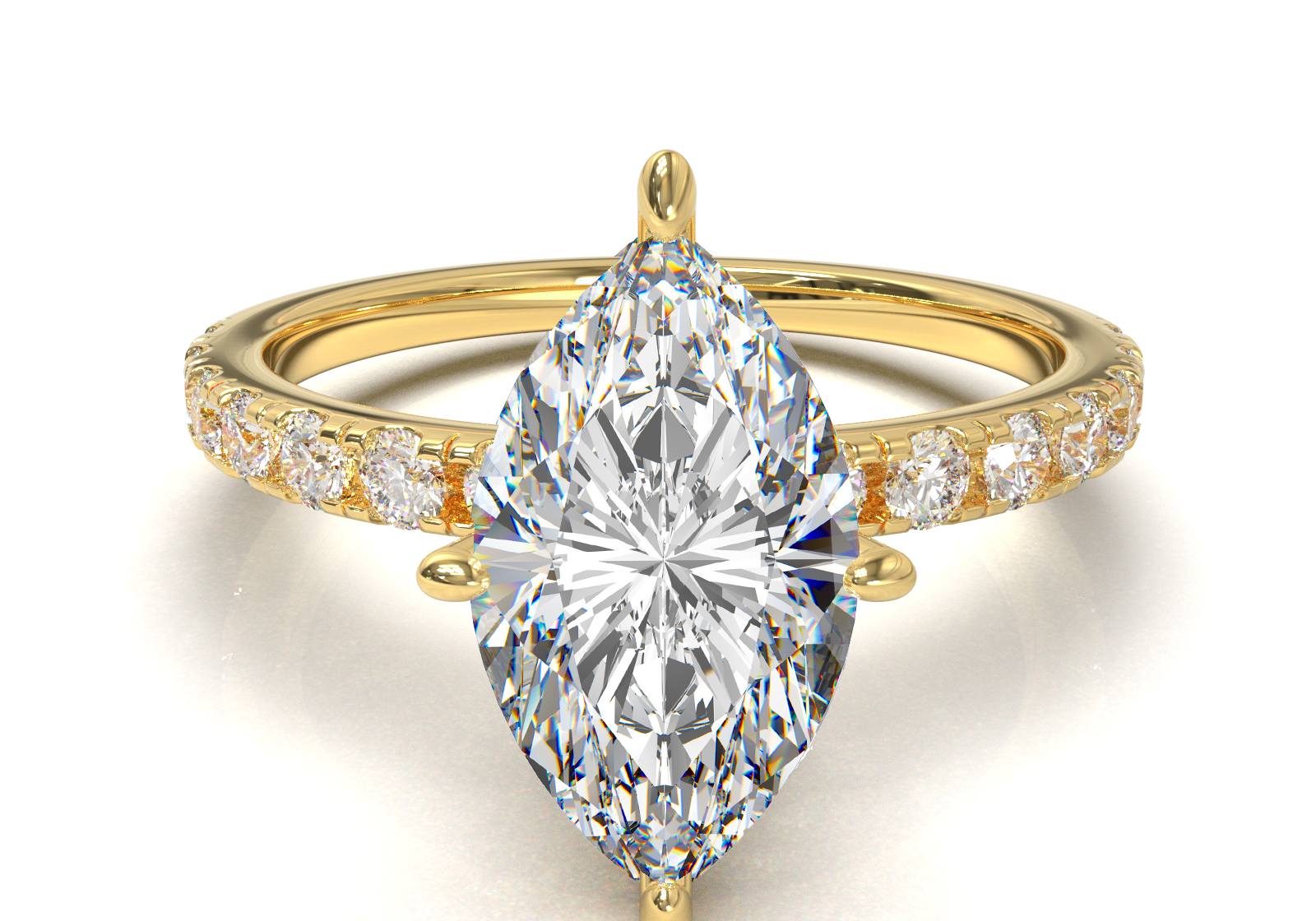 Montura Pavé 0.02 Oro Amarillo