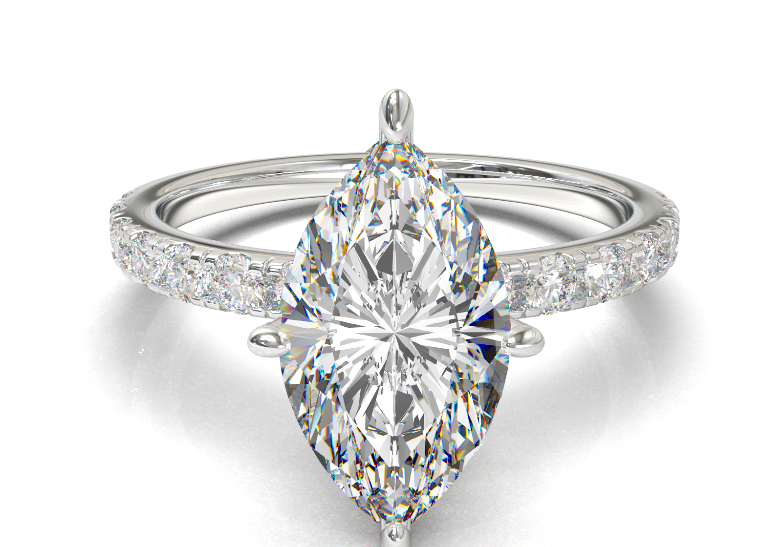 Montura Pavé 0.02 Oro Blanco