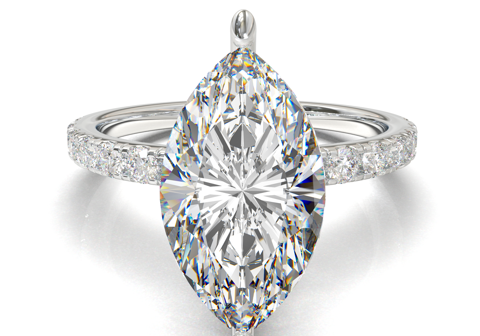 Montura Pavé 0.02 Oro Blanco