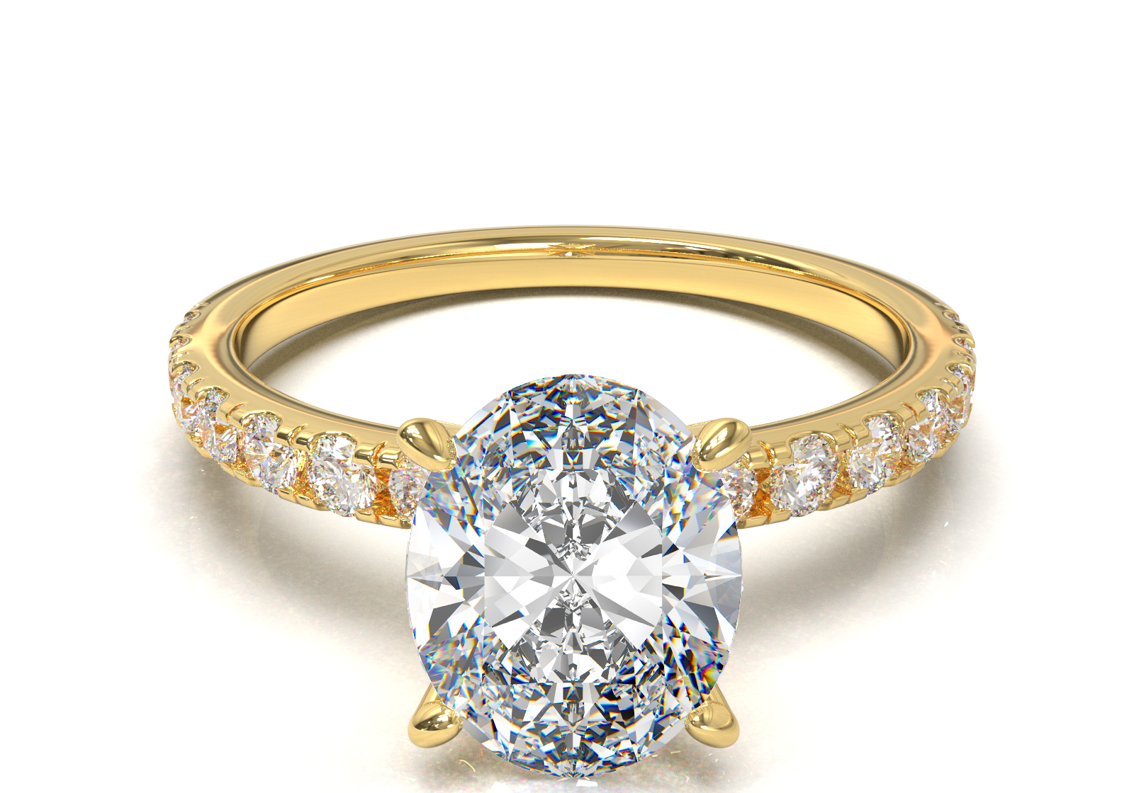 Montura Pavé 0.02 Oro Amarillo