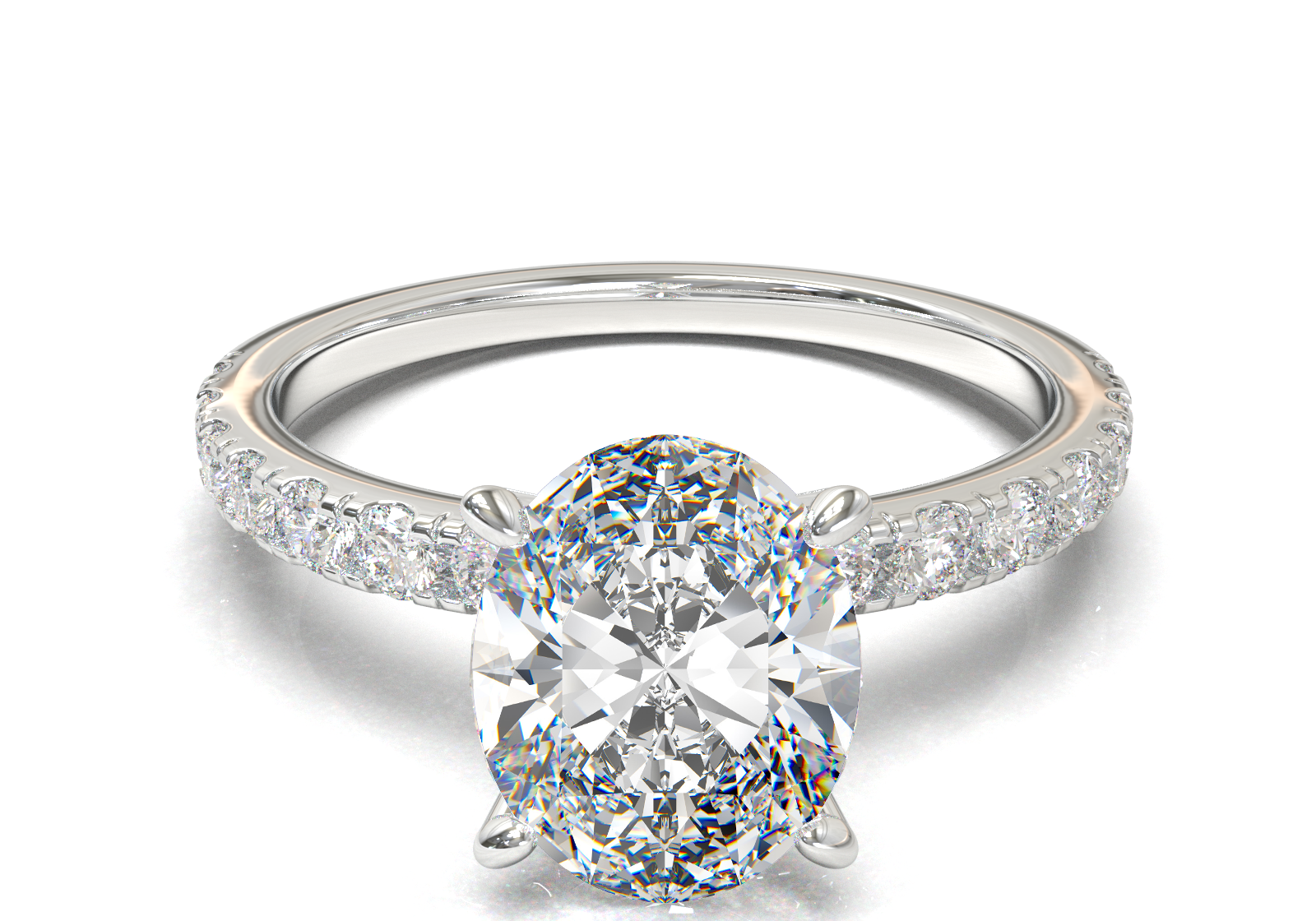 Montura Pavé 0.02 Oro Blanco