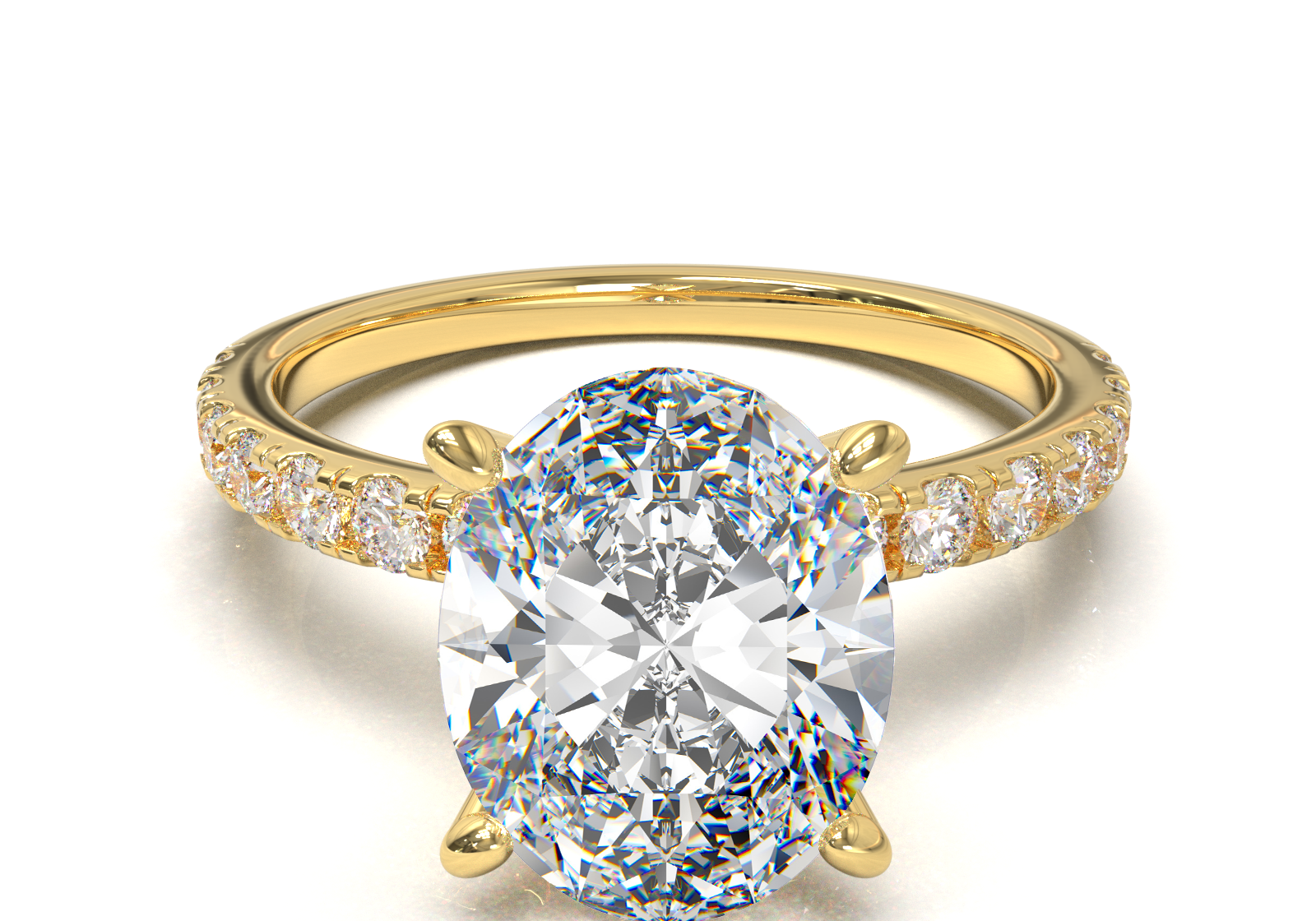 Montura Pavé 0.02 Oro Amarillo