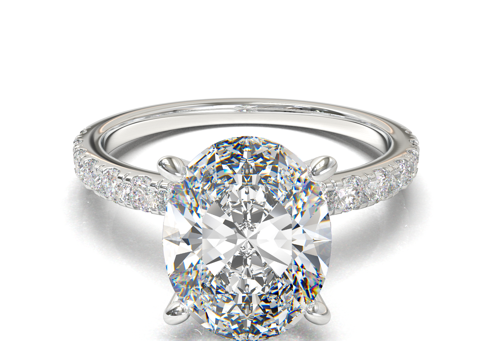 Montura Pavé 0.02 Oro Blanco