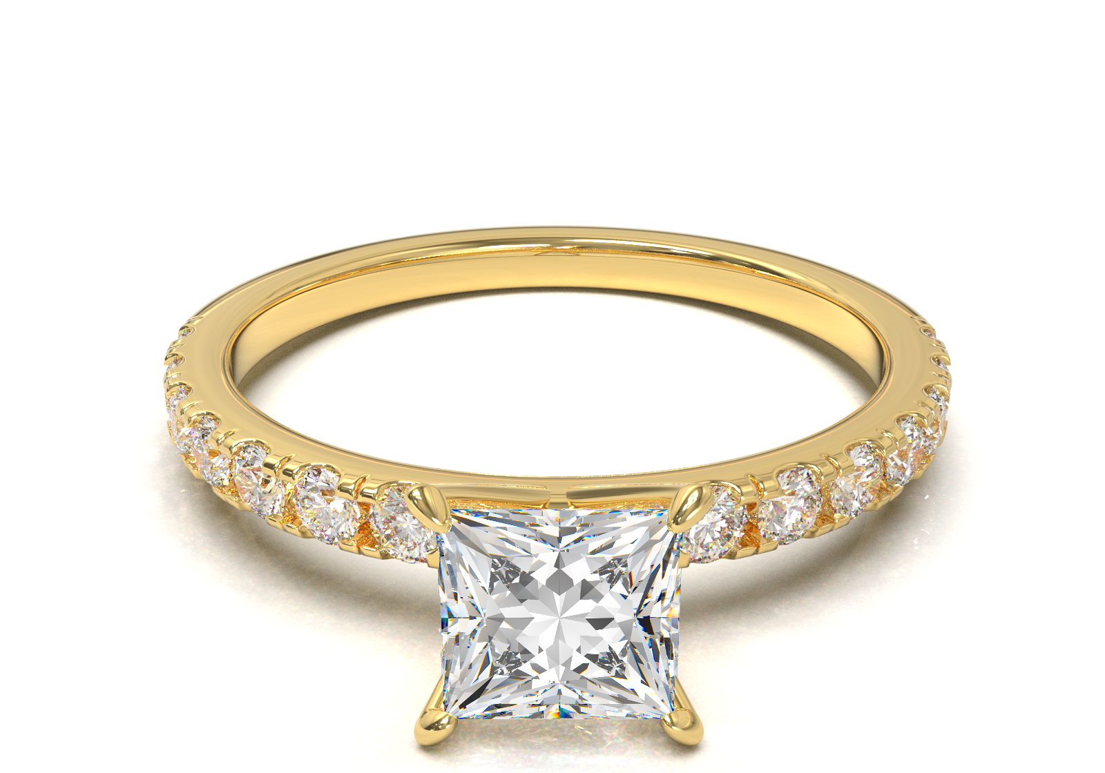 Montura Pavé 0.02 Oro Amarillo