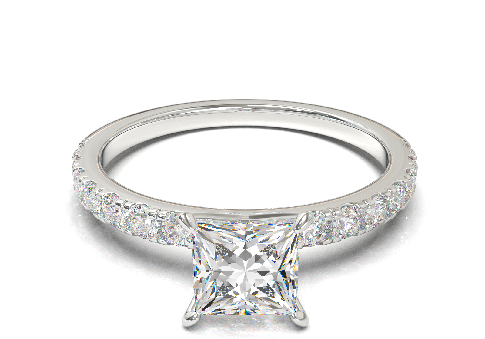 Montura Pavé 0.02 Oro Blanco