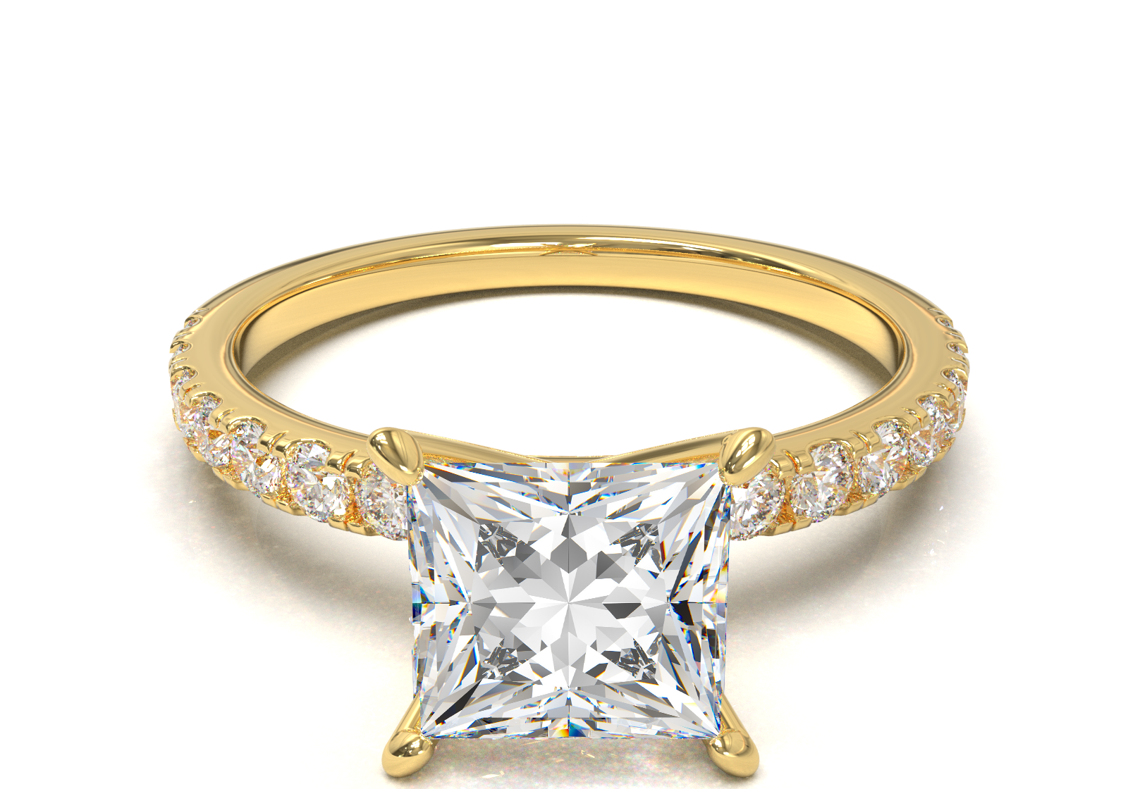 Montura Pavé 0.02 Oro Amarillo