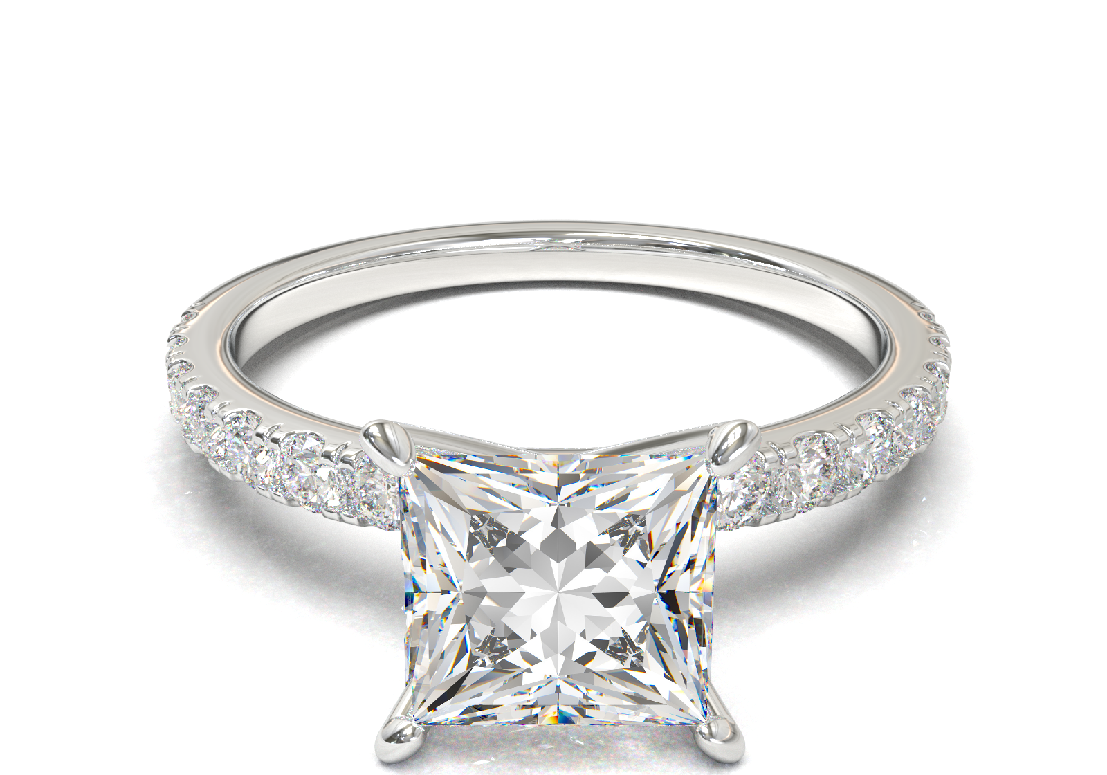 Montura Pavé 0.02 Oro Blanco