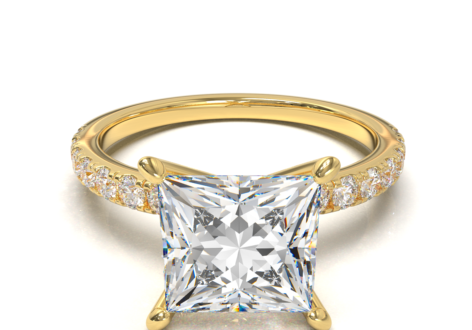 Montura Pavé 0.02 Oro Amarillo