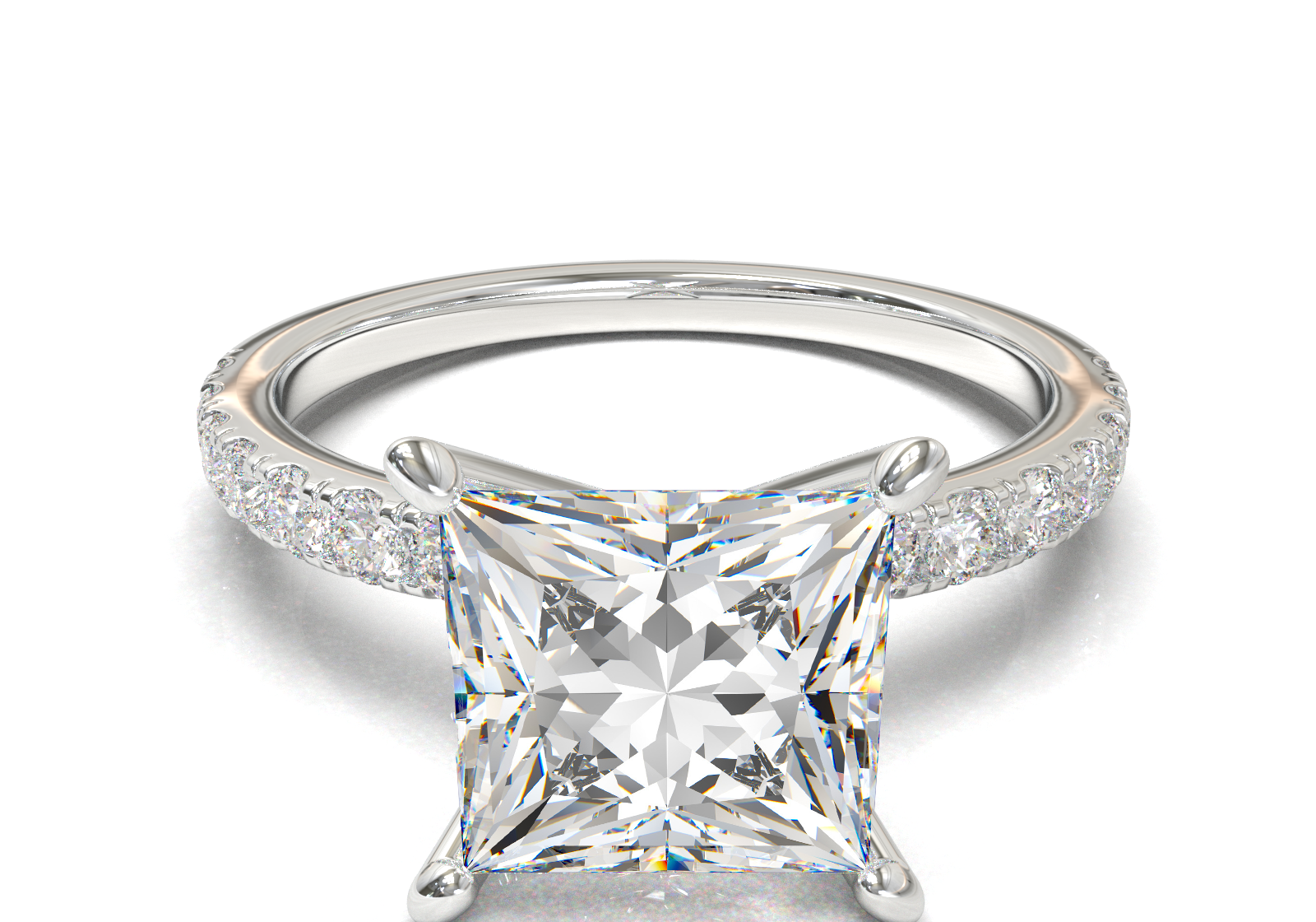 Montura Pavé 0.02 Oro Blanco