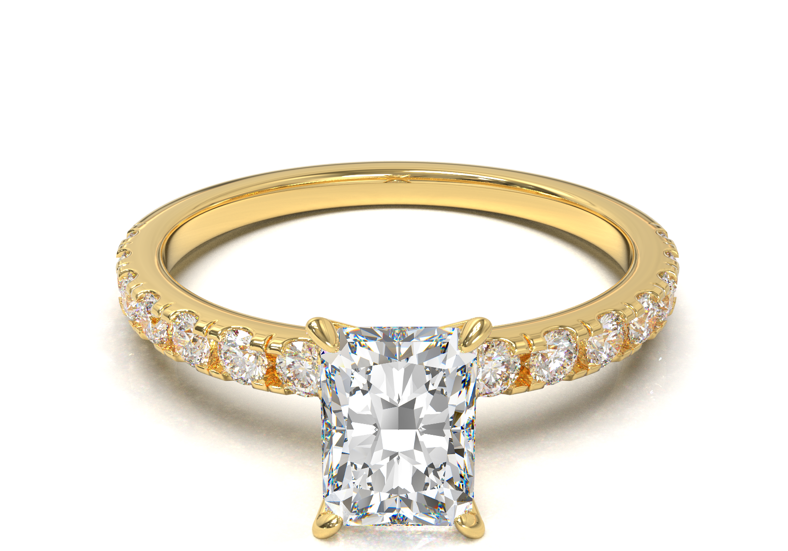 Montura Pavé 0.02 Oro Amarillo