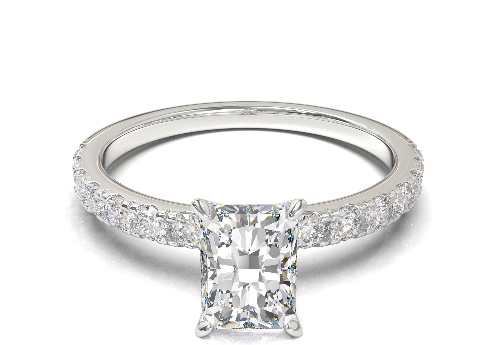 Montura Pavé 0.02 Oro Blanco