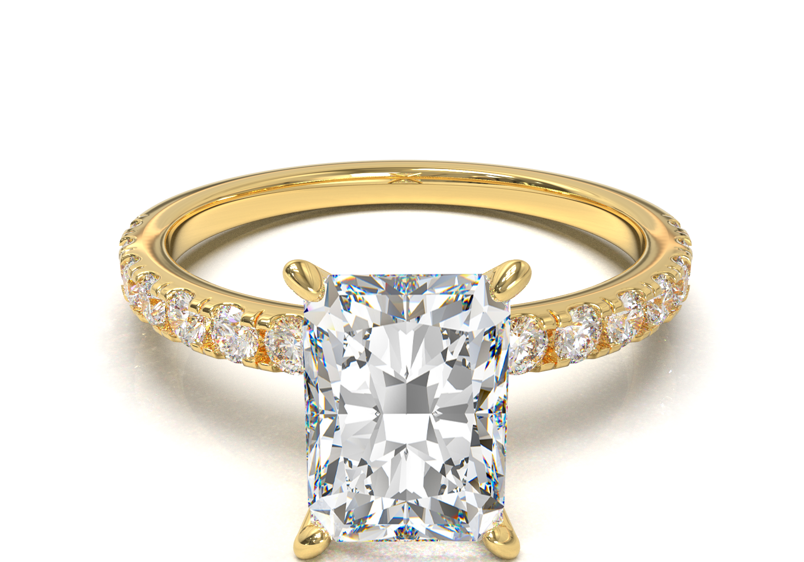 Montura Pavé 0.02 Oro Amarillo