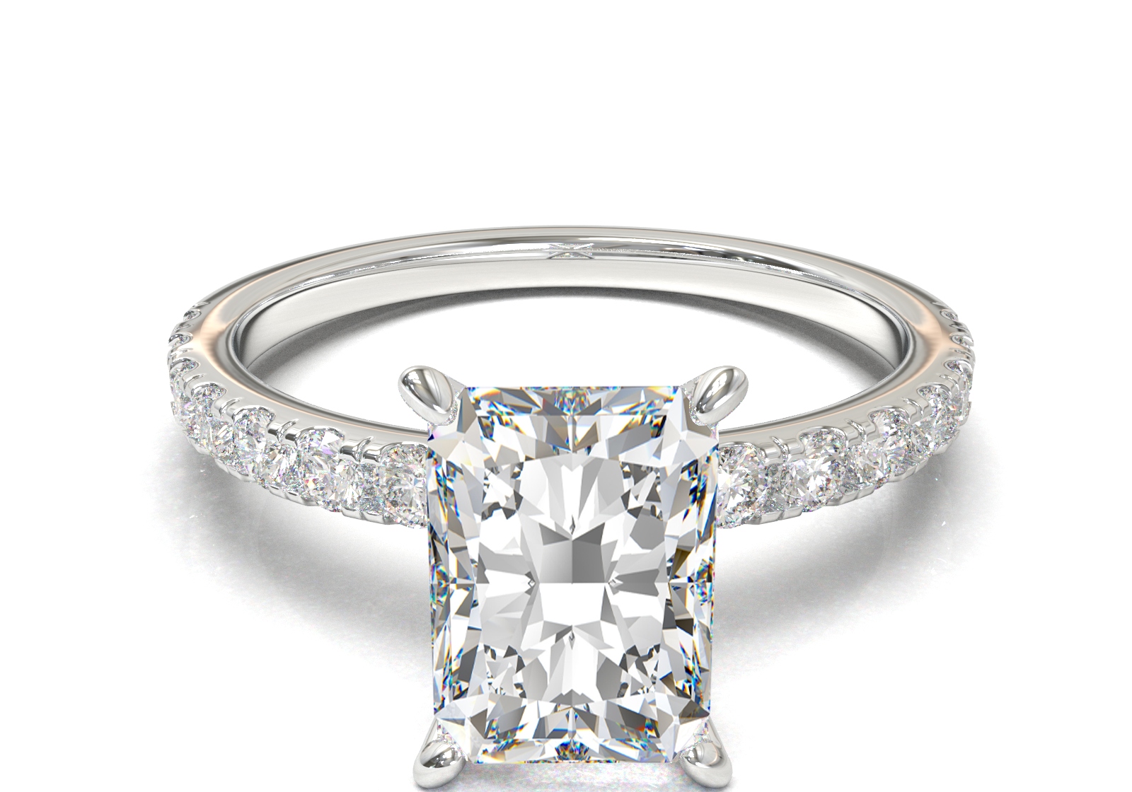 Montura Pavé 0.02 Oro Blanco