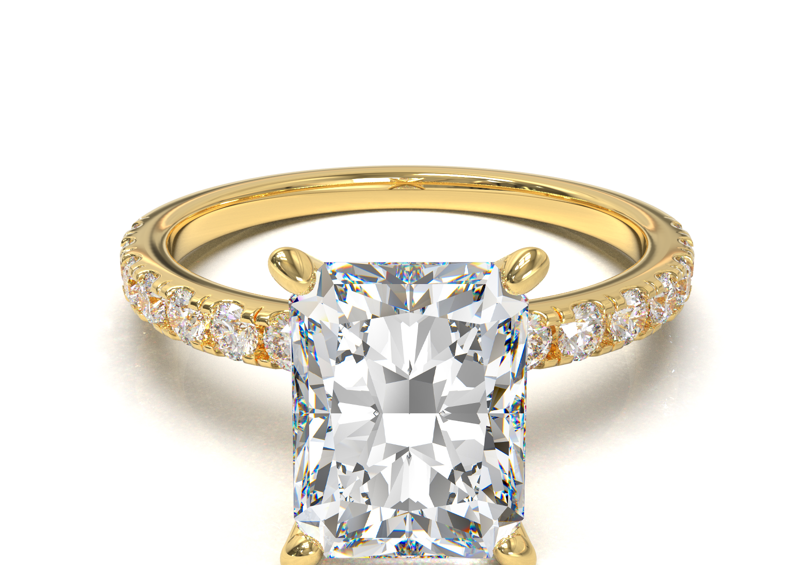 Montura Pavé 0.02 Oro Amarillo