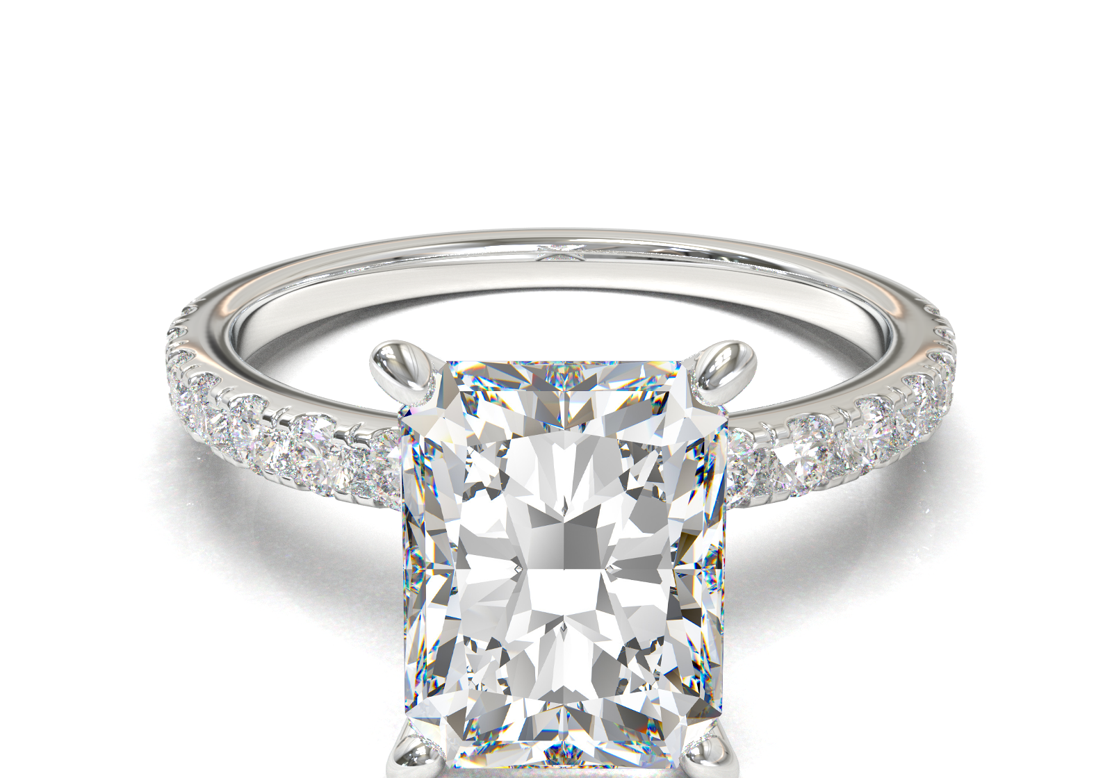 Montura Pavé 0.02 Oro Blanco