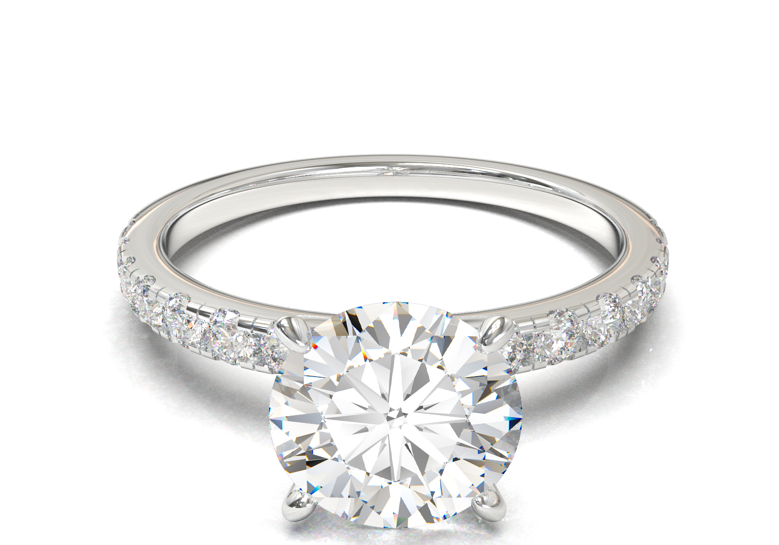 Montura Pavé 0.02 Oro Blanco