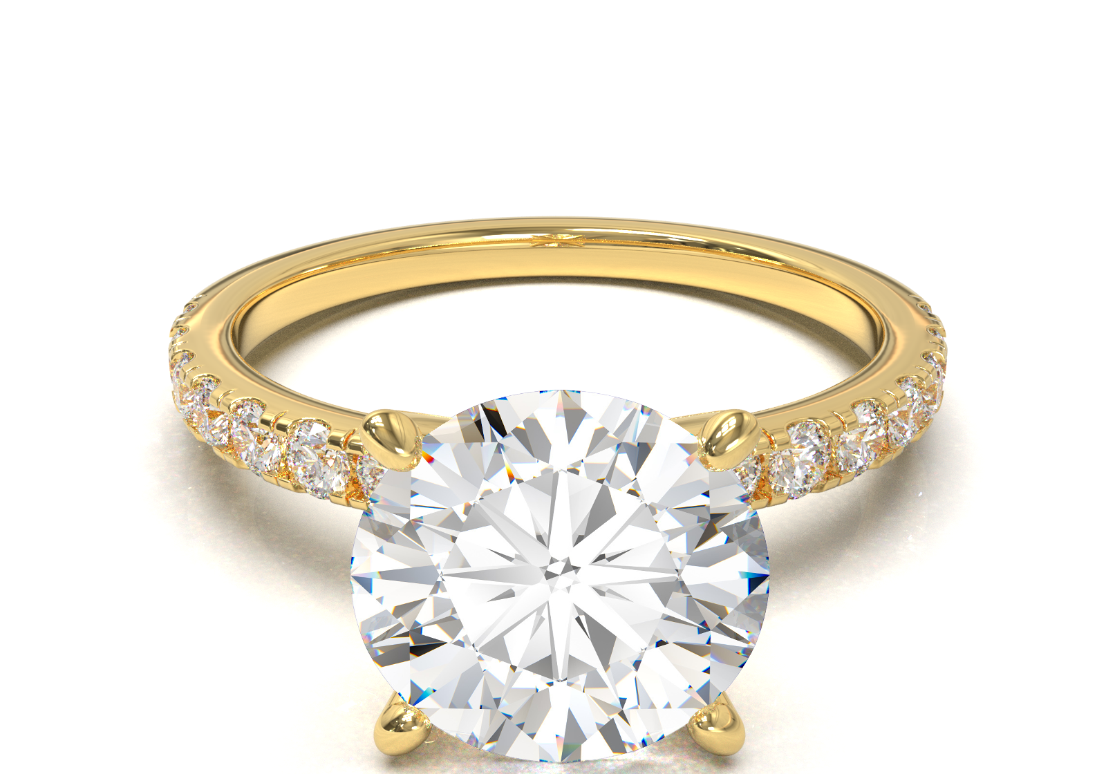 Montura Pavé 0.02 Oro Amarillo