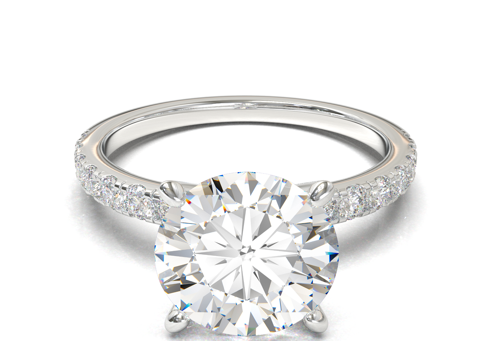 Montura Pavé 0.02 Oro Blanco