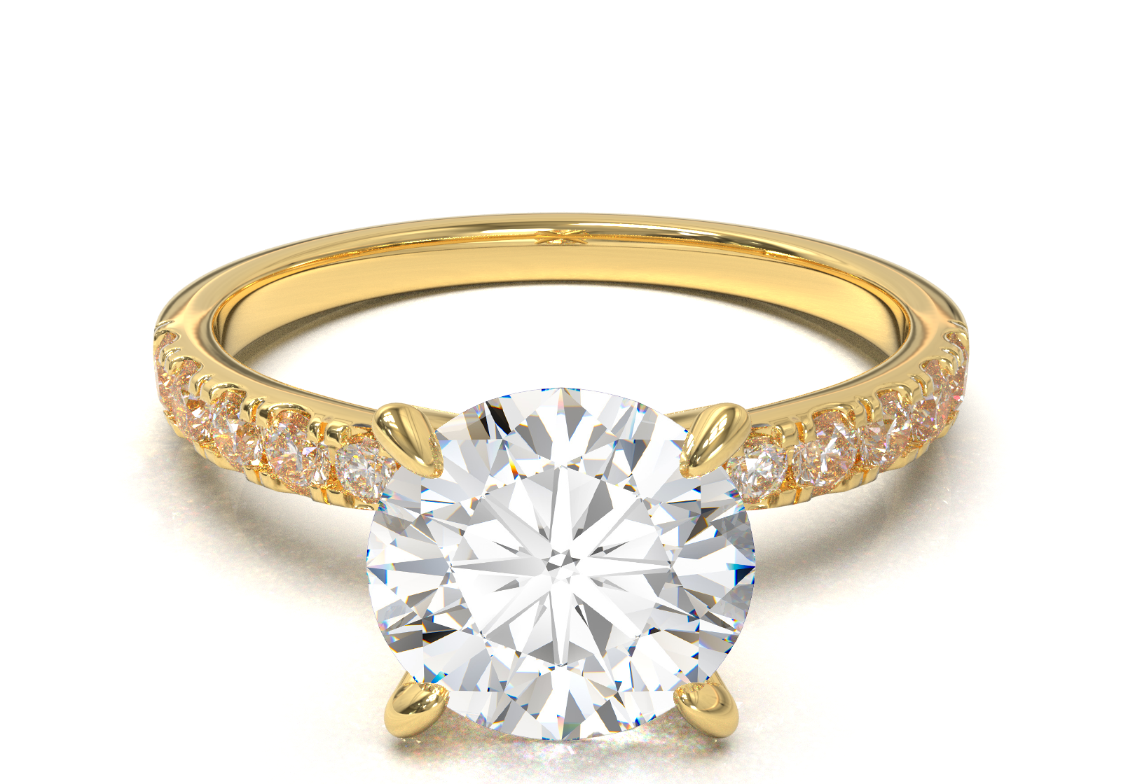 Montura Pavé 33,22,11 Oro Amarillo