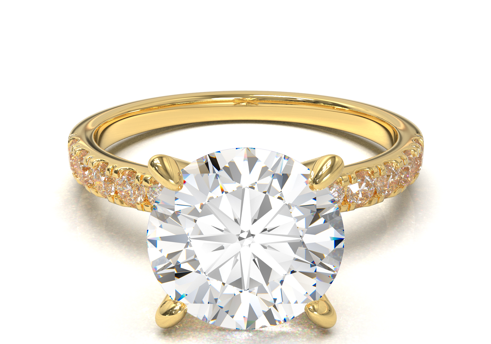 Montura Pavé 33,22,11 Oro Amarillo