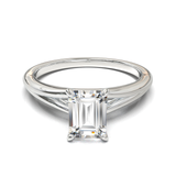 Hidden Pavé Frame in White Gold Cathedral