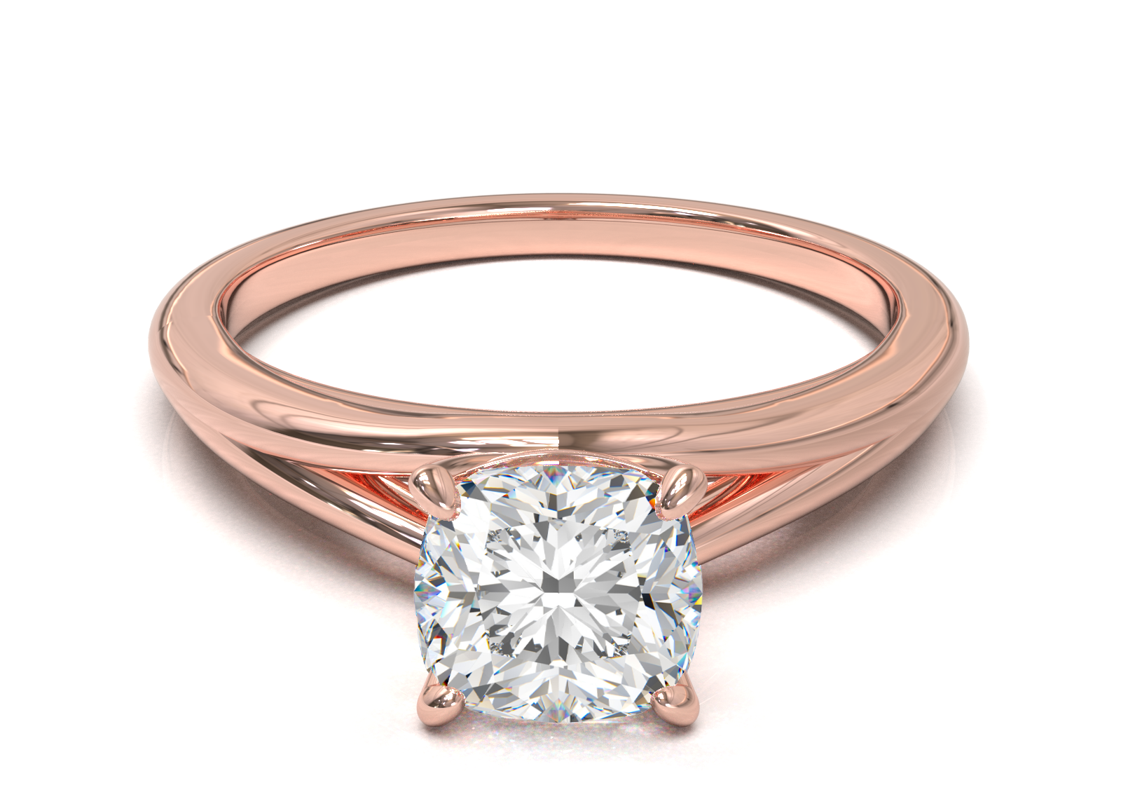 Montura Pavé Escondido en Catedral Oro Rosa