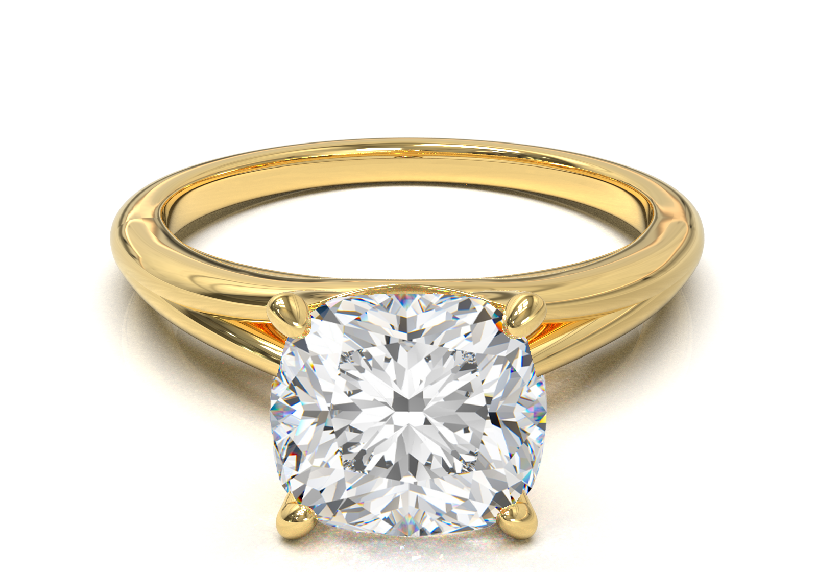 Montura Pavé Escondido en Catedral Oro Amarillo