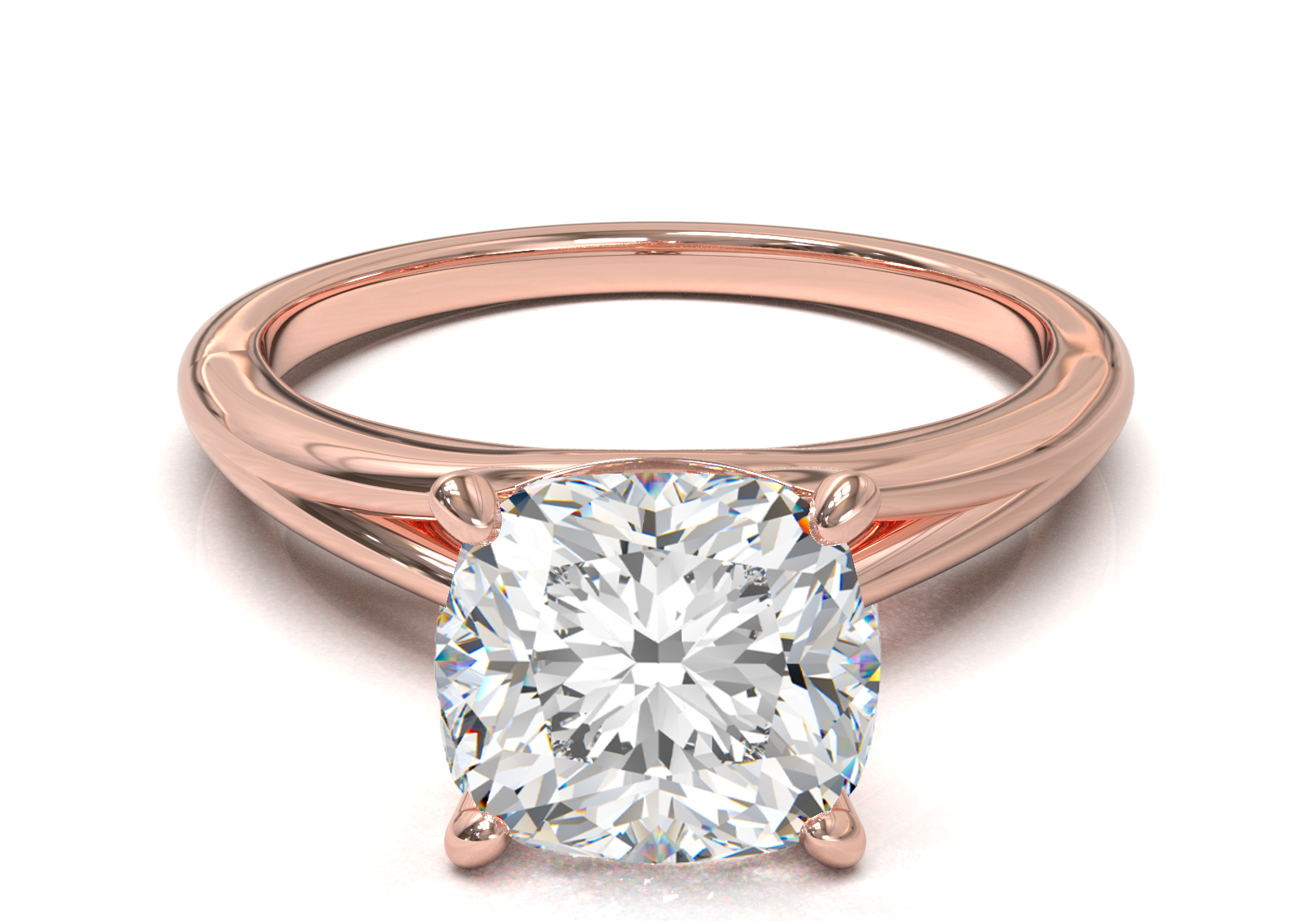 Montura Pavé Escondido en Catedral Oro Rosa