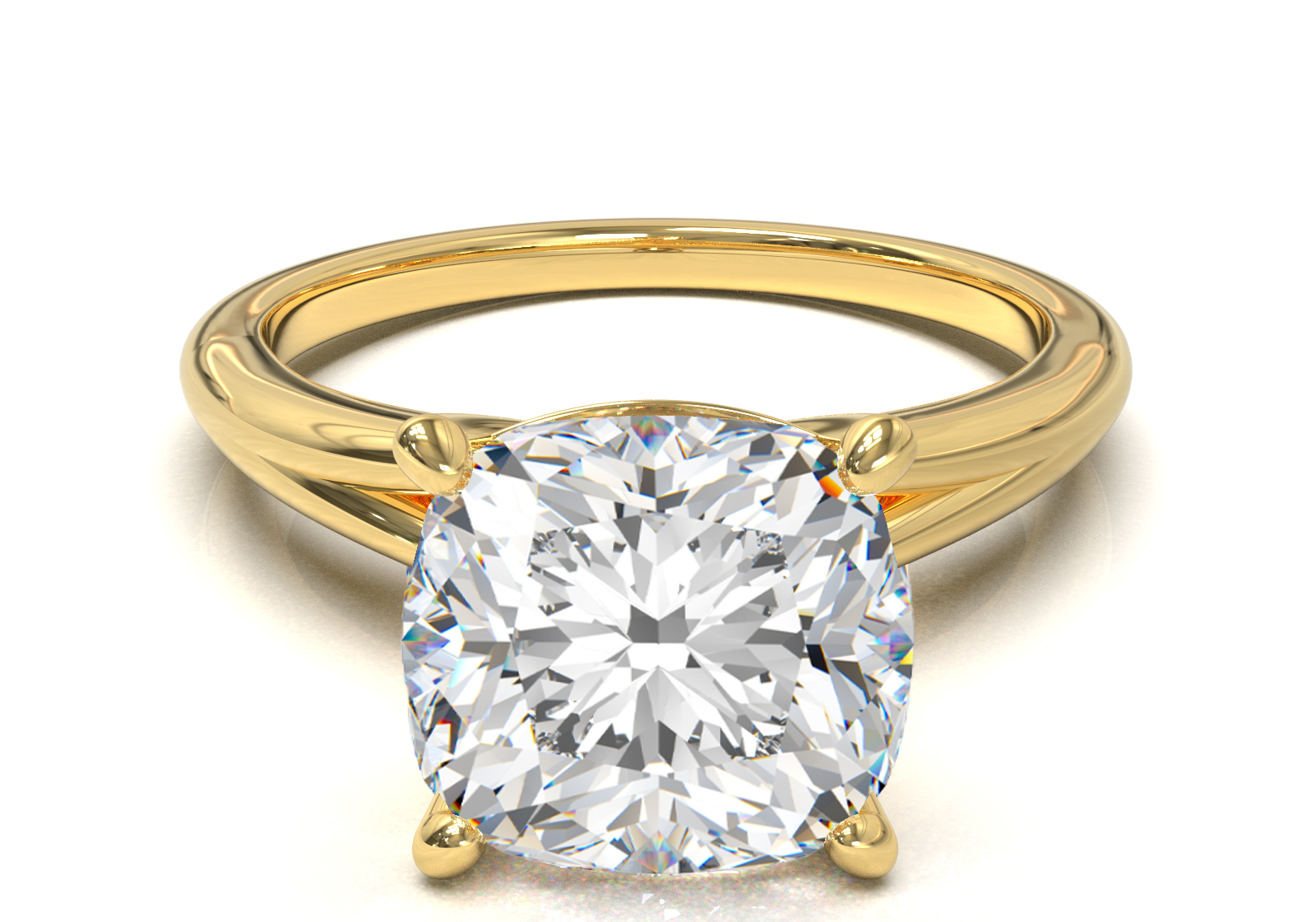 Montura Pavé Escondido en Catedral Oro Amarillo